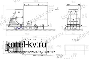 Котел КВм-2.5 с ТШПМ. Чертеж